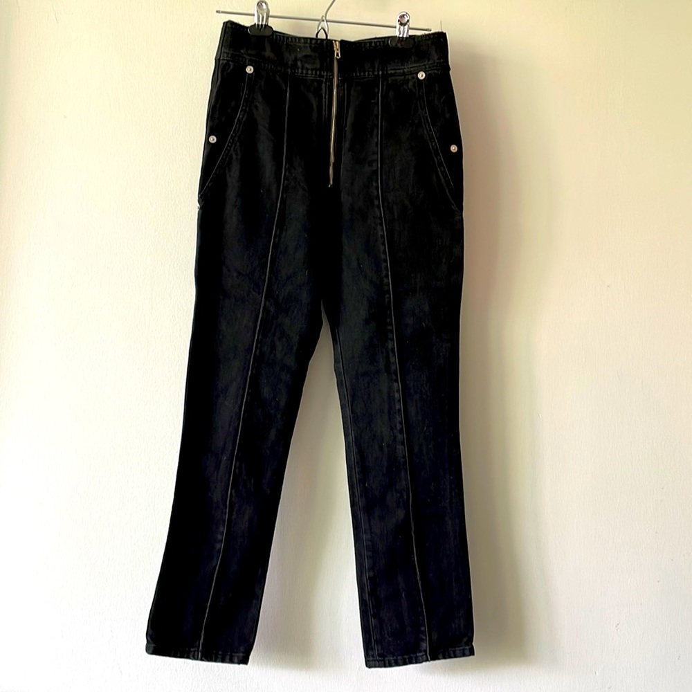 COPY - ISABEL MARANT size 34 black/dark grey denim high waisted jeans